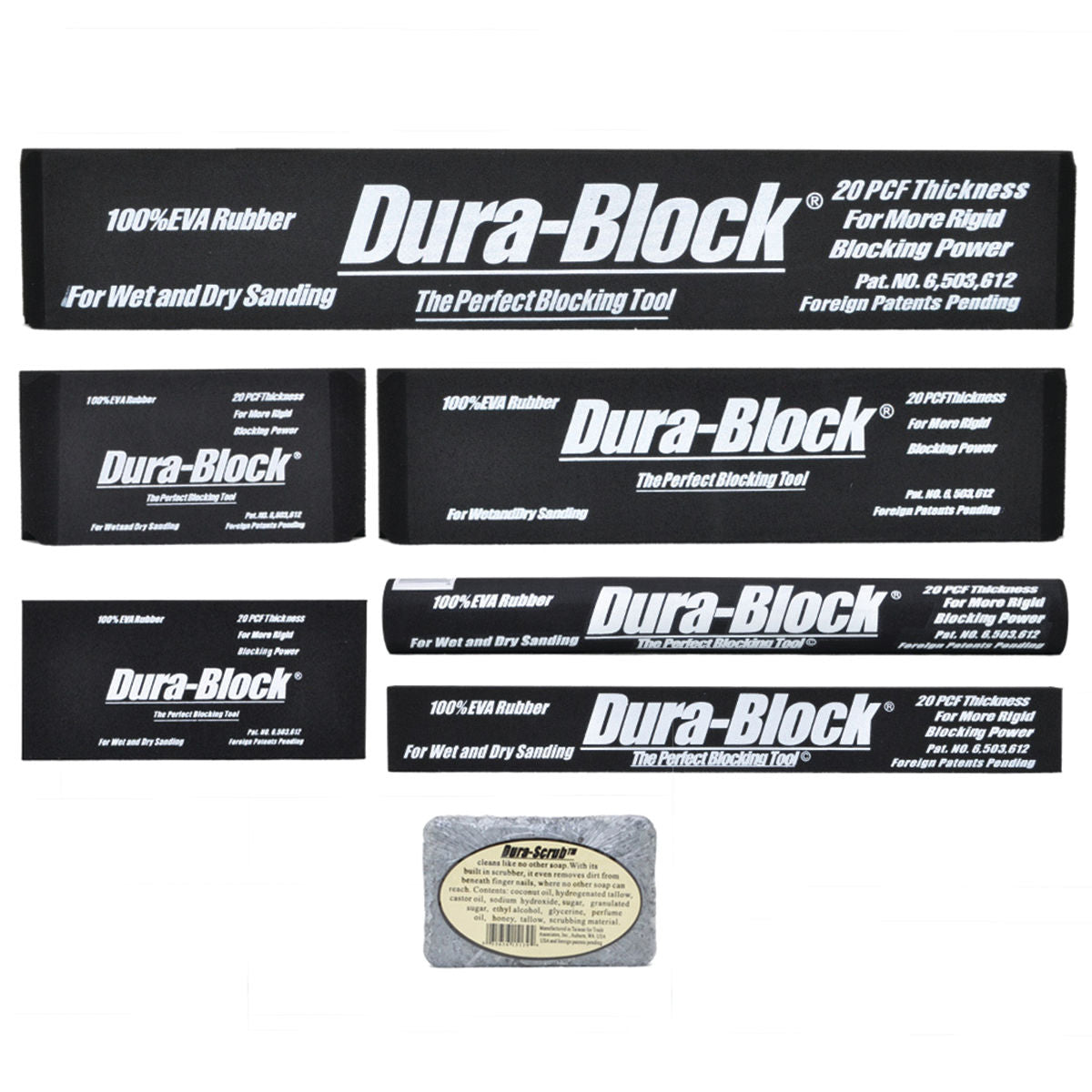 Mirka Hand Sanding Block Kit 7-Piece Grip, 1/Pkg