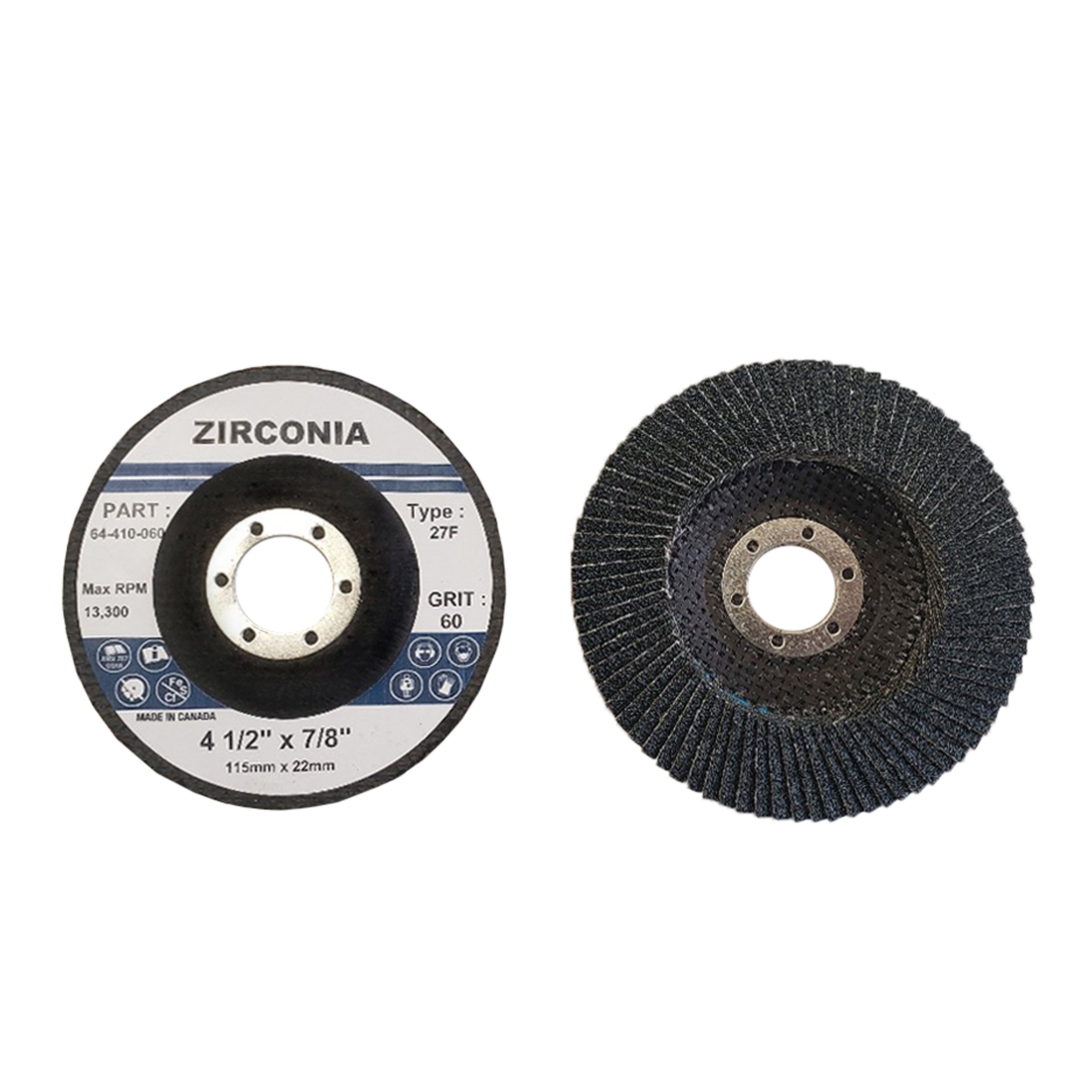 Mirka Alumina Zirconia Flat Flap Disc 4.5 in P60, 5/Box