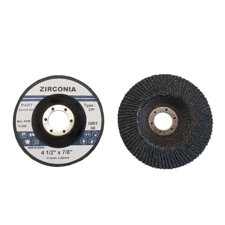 Mirka Alumina Zirconia Flat Flap Disc 4.5 in P60, 5/Box