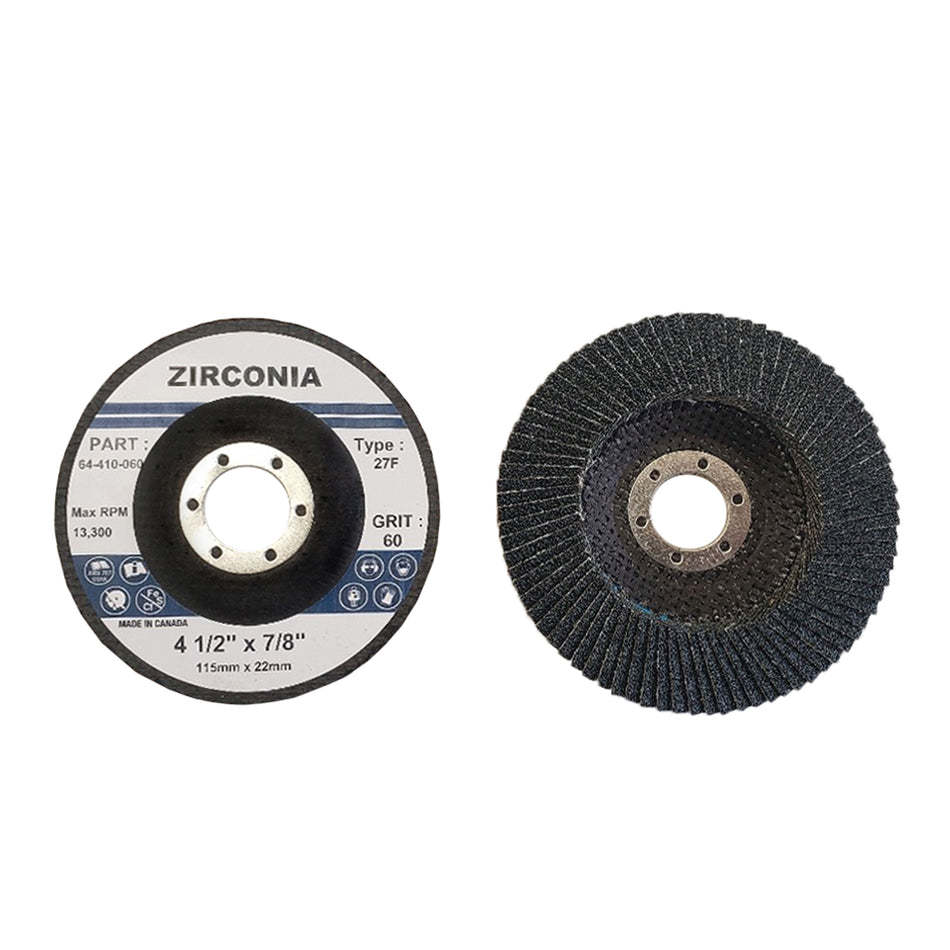 Mirka Alumina Zirconia Flat Flap Disc 4.5 in P60, 5/Box