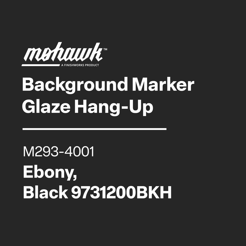 Background Marker Glaze Hang-Up Ebony, Black 9731200Bkh M293-4001