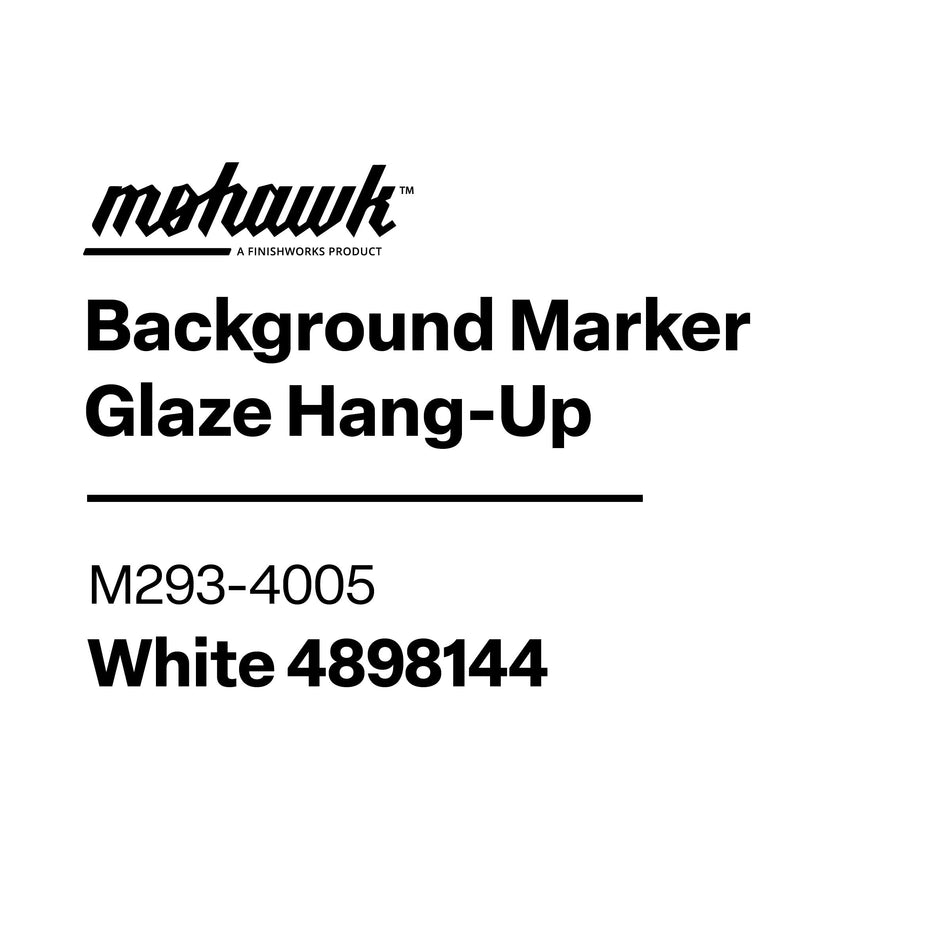 Background Marker Glaze Hang-Up White 4898144 M293-4005