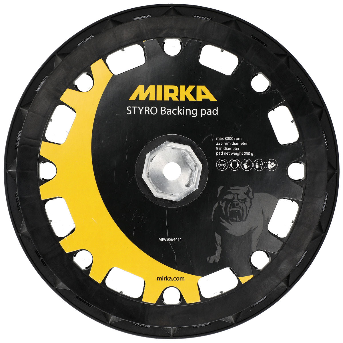 Mirka Backup Pad 9 in Grip Styro for Mirka LEROS, 1/Pkg