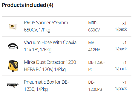 6" Dust-Free Basic System (pneumatic 5mm)