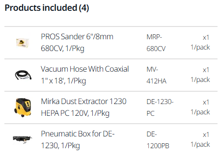 6" Dust-Free Basic System (pneumatic 8mm)