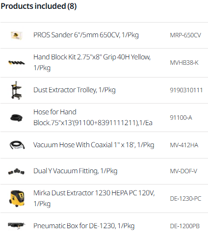 6" Dust-Free Trolley System (pneumatic 5mm)