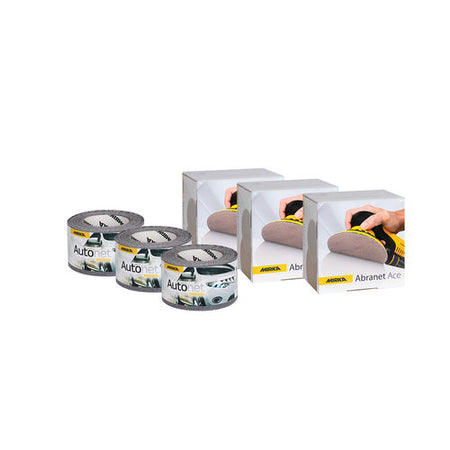 Mirka 6 inch net dust free trial kit abrasive discs and rolls