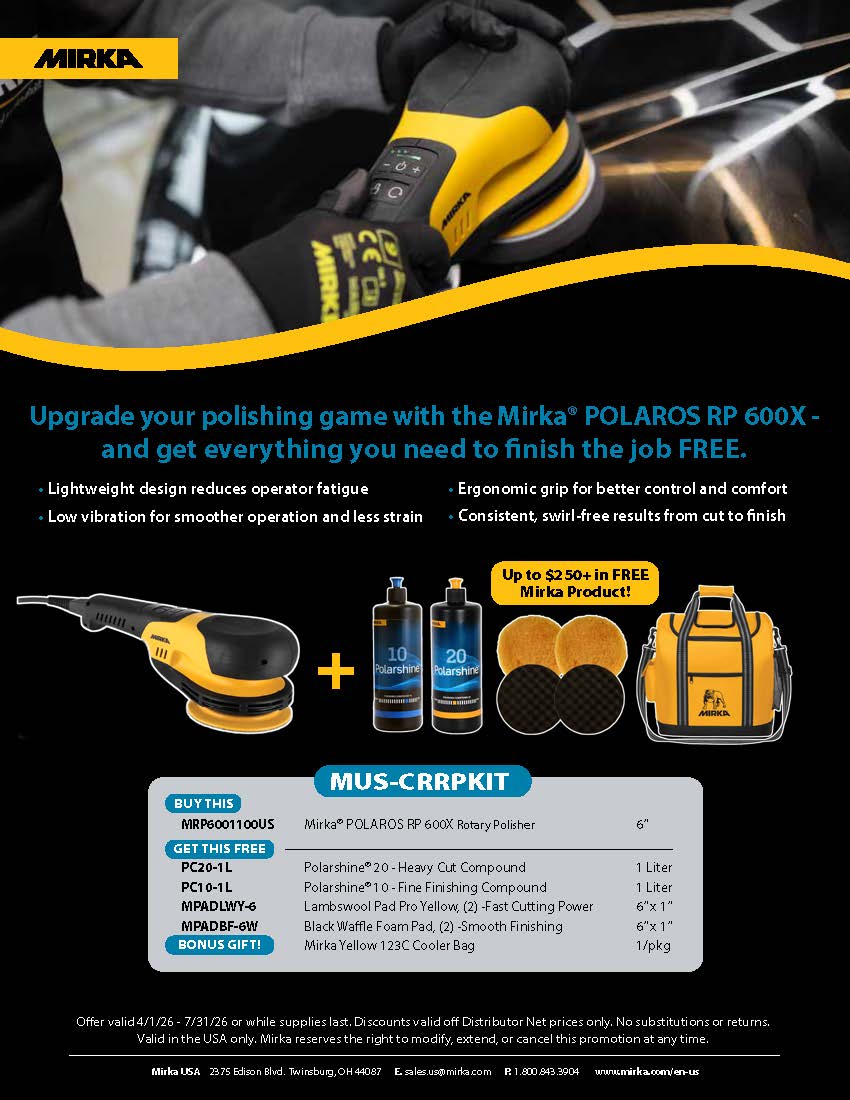 Mirka POLAROS RP 600X + FREE Compounds, Pads & Cooler Bag ($250 Value!)