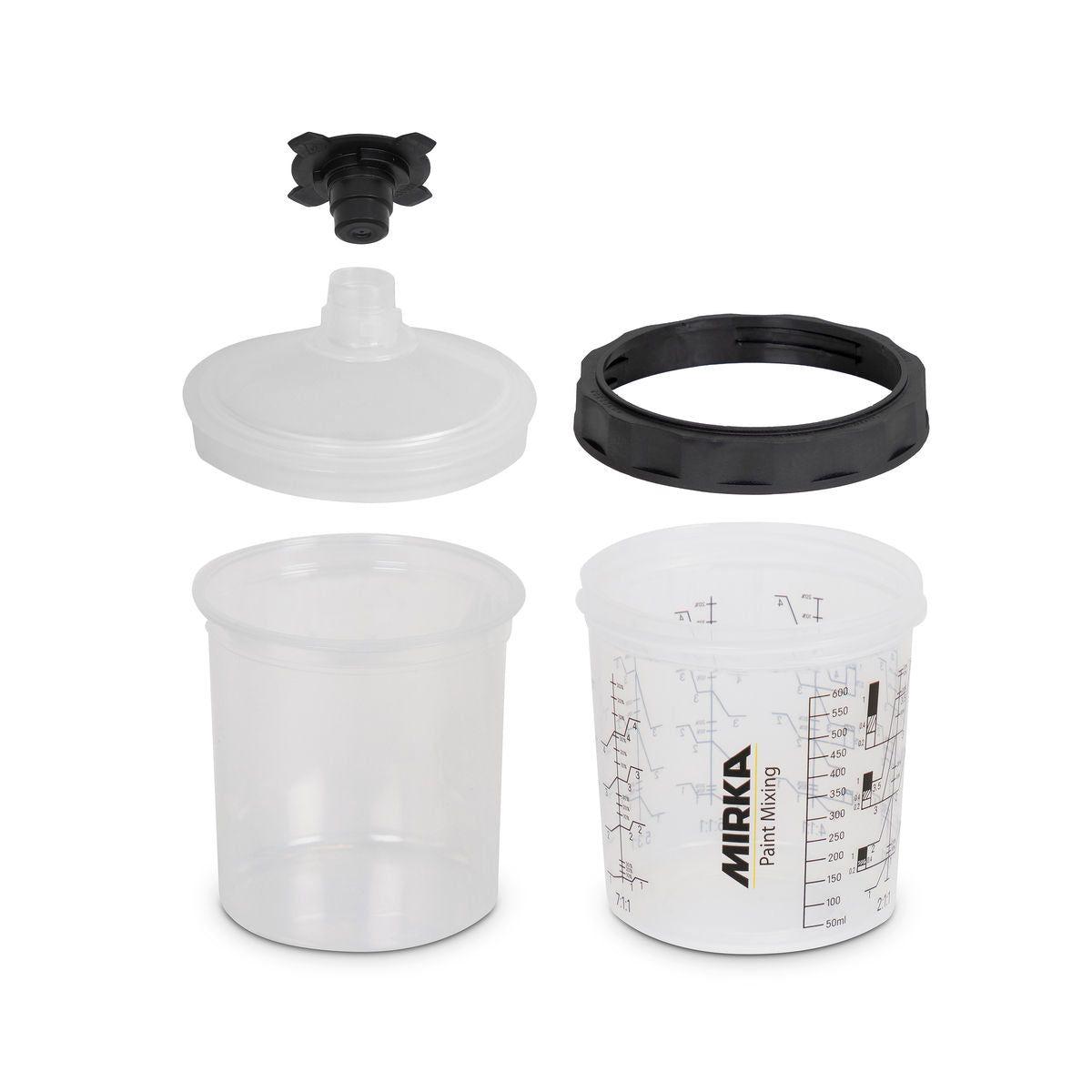 Mirka Paint Cup System 180ml, Filter Lid 125µm, 50/Pack