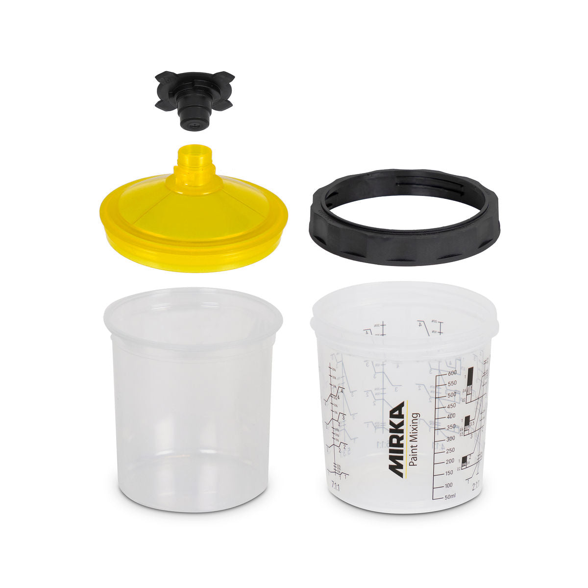 Mirka Paint Cup System 180ml, Filter Lid 190µm, 50/Pack