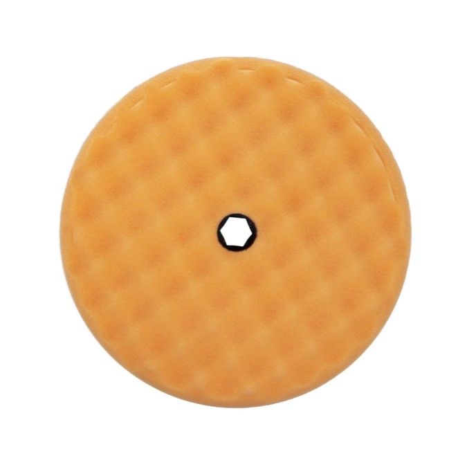 Mirka Foam Polishing Pad 8 in Orange Waffle Quick Discon