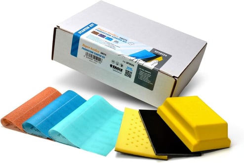 Eagle Abrasives Assilex production kit sanding sheets foam block interface pads automotive