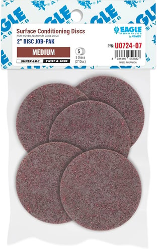Packaging of Eagle Surface Conditioning Discs with discs visible on a white background