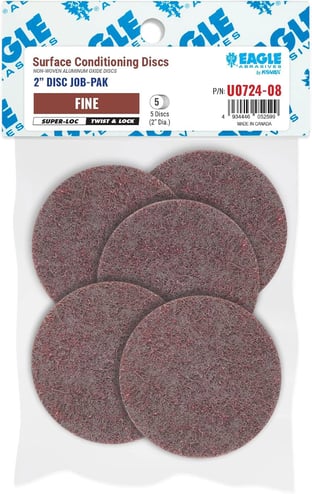 Eagle Abrasives 2 inch super loc NW very fine discs finishing abrasive