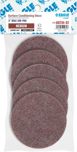 Eagle Abrasives 3 inch super loc NW medium discs surface conditioning