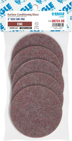 Eagle Abrasives 3 inch super loc NW very fine discs finishing abrasive
