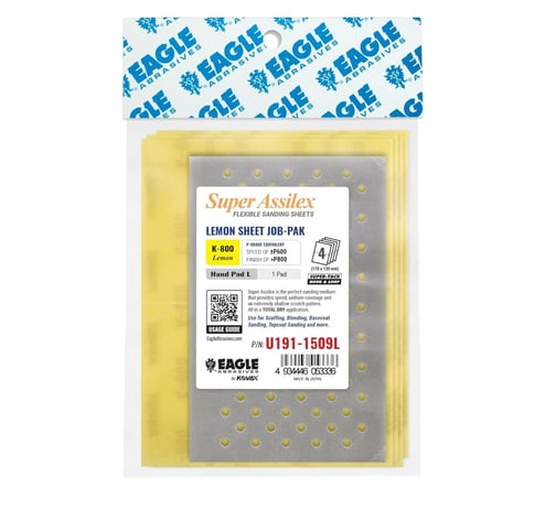 Eagle Abrasives Assilex lemon sanding sheets L pad dry finishing automotive