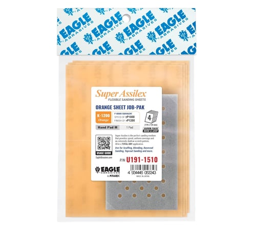 Eagle Abrasives Assilex orange sanding sheets M pad dry sanding automotive