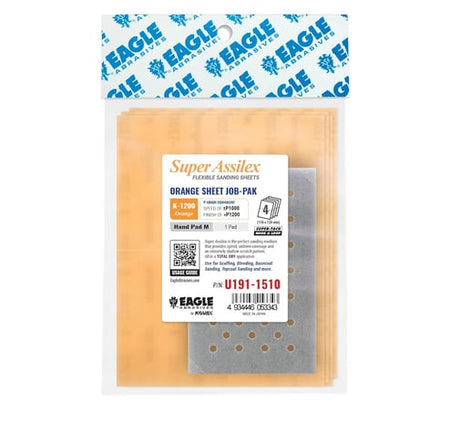 Eagle Abrasives Assilex orange sanding sheets M pad dry sanding automotive