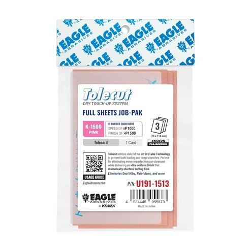 Eagle Abrasives Toleituf dry touch-up system packaging on a white background
