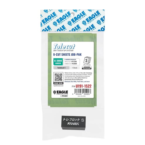 Eagle Abrasives Tolecut 8 cut green sheets with block spot repair sanding