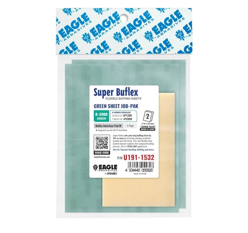 Eagle Abrasives dry Buflex green sheets with pad pre polishing sanding