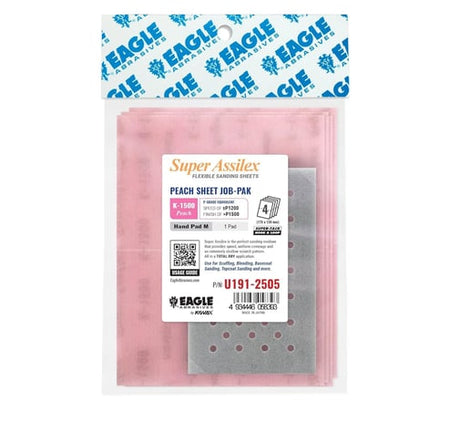 Eagle Abrasives Assilex peach sanding sheets M pad automotive dry sanding