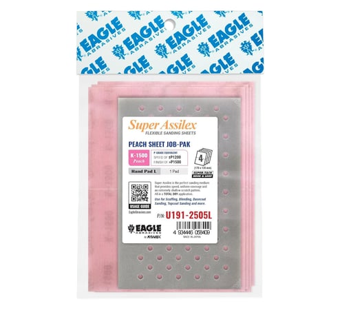 Eagle Abrasives Assilex peach sanding sheets L pad automotive dry sanding