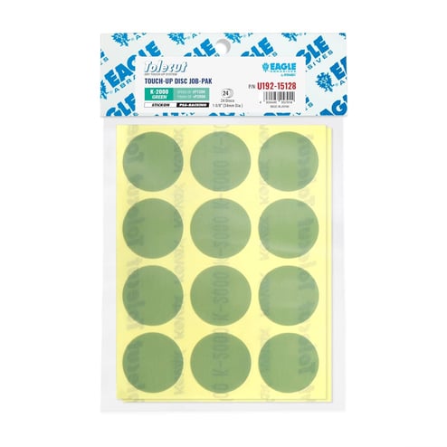 Eagle Abrasives Tolecut T-Up green sanding discs ultra fine finishing