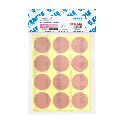 Eagle Abrasives Tolecut T-Up pink sanding discs ultra fine finishing