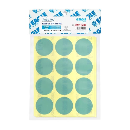 Eagle Abrasives Tolecut T-Up blue sanding discs fine defect removal
