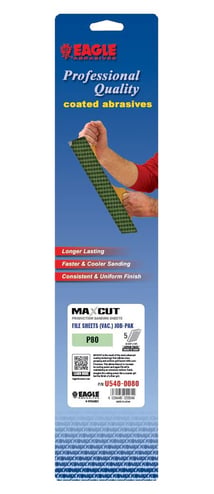 Eagle Abrasives Maxcut S-Tack Vac file sheets Super Tack air file sanding sheets automotive