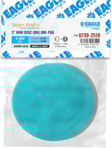 Eagle Abrasives 3” Assilex Discs - Sky w/ Pad