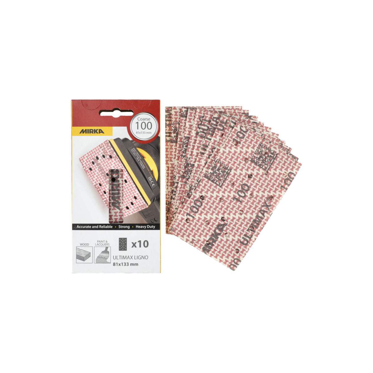 Mirka ULTIMAX LIGNO 3x5 in Grip Multifit 240, 10 Shts/Pkg
