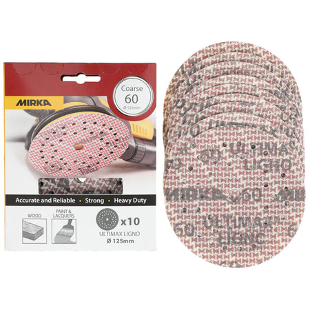 Mirka ULTIMAX LIGNO 5 in Grip Multifit 180, 10 Discs/Pkg