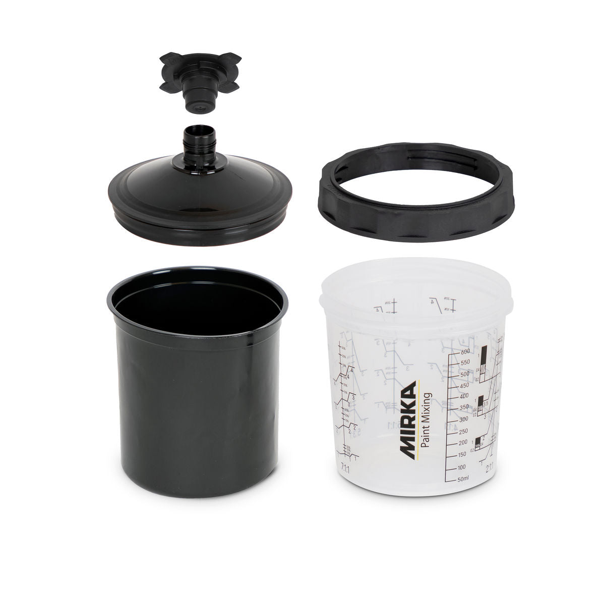 Mirka Paint Cup System UV 400ml, Filter Lid 125µm, 50/Pk