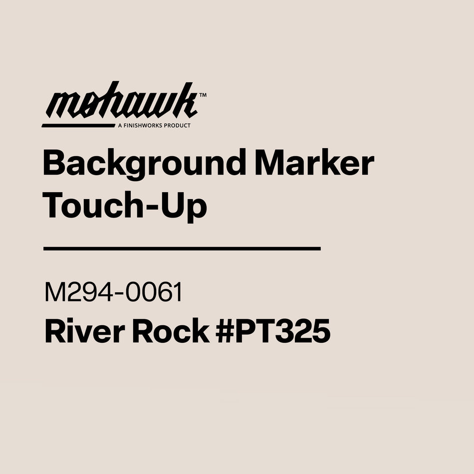 Mohawk Background Marker Touch-Up label with product details on a beige background