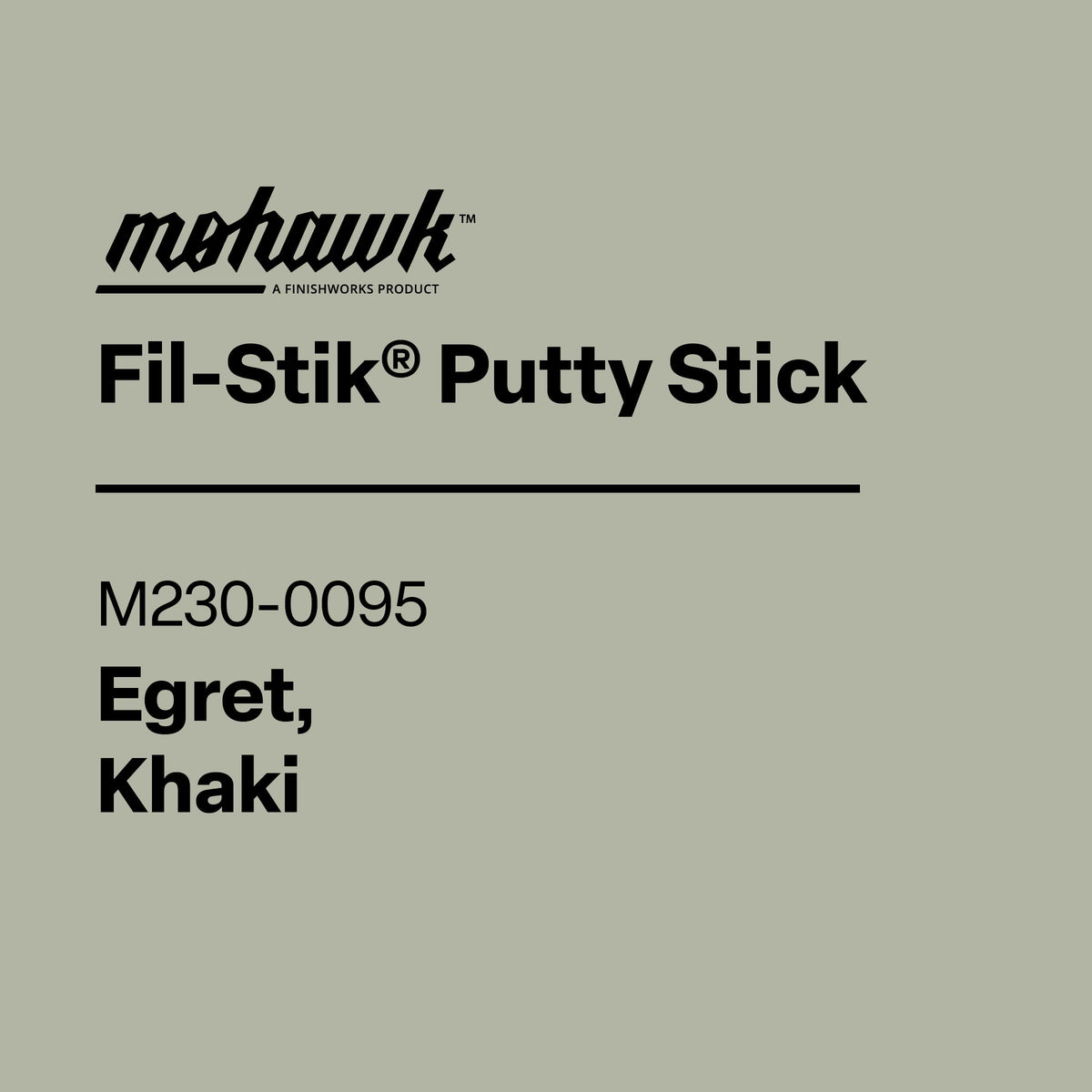 Mohawk M230-0095 Egret Khaki furniture scratch and nick touch-up stick