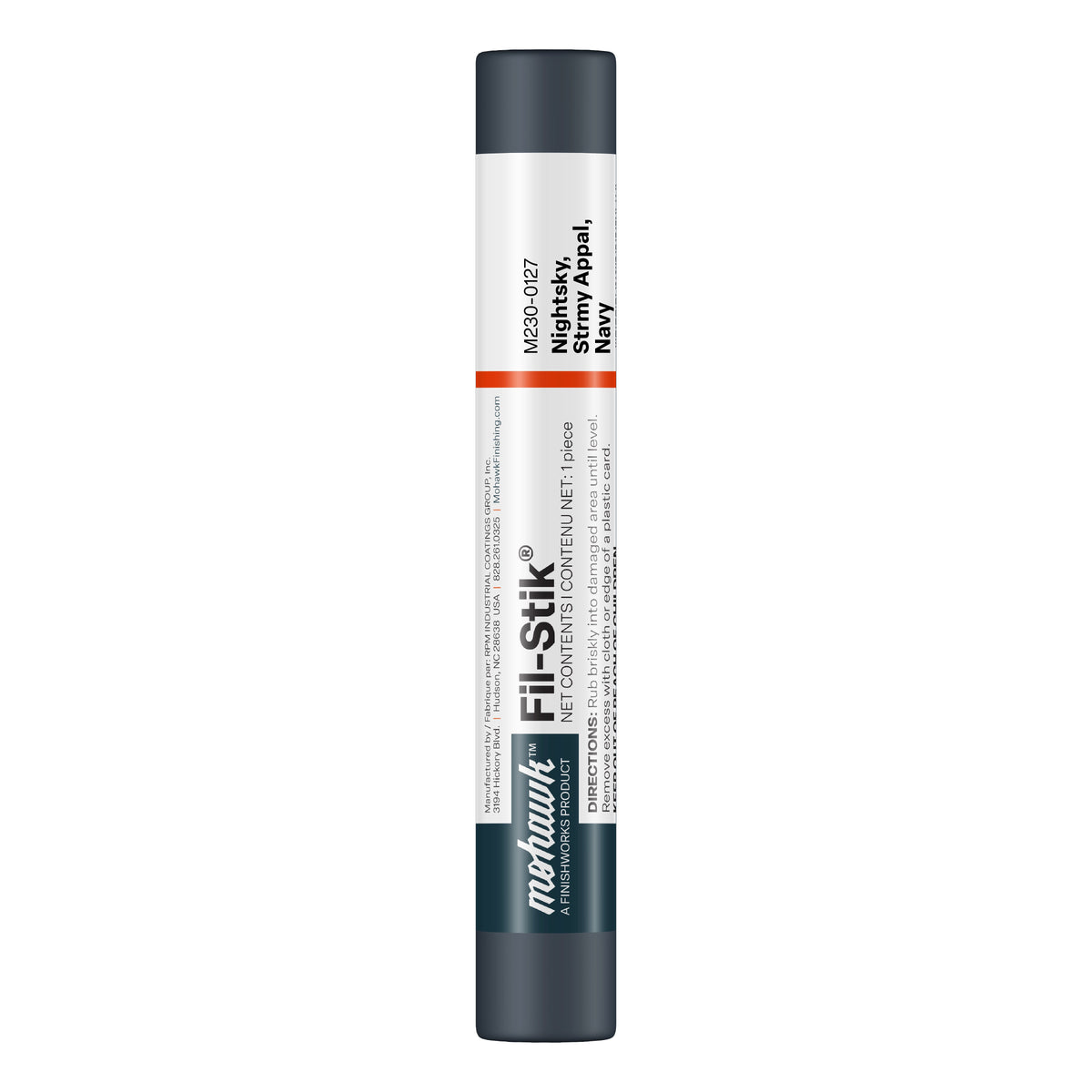 Mohawk Nightsky Strmy Appal Navy Fil-Stik wax putty stick for wood repair
