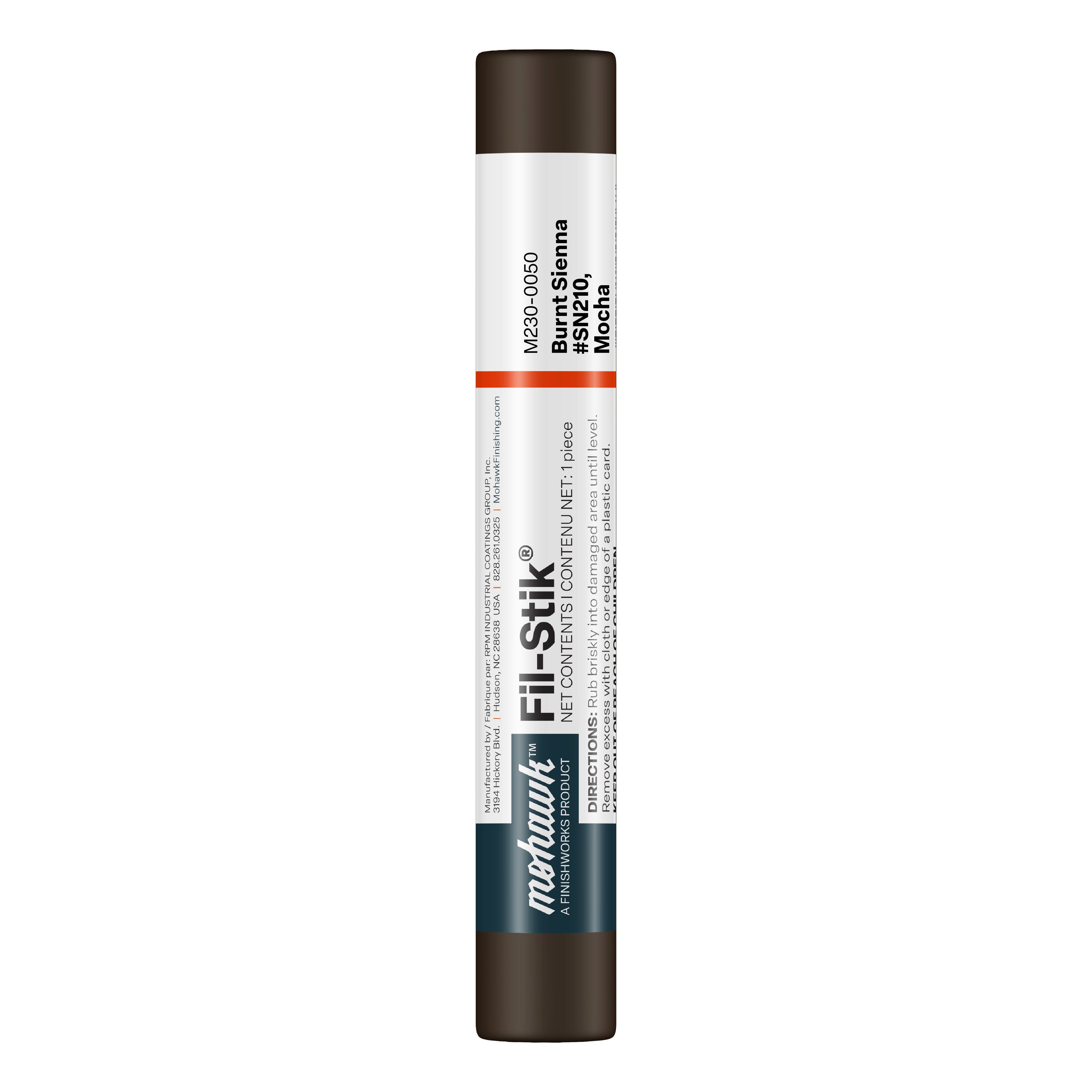 Mohawk Burnt Sienna Mocha Fil-Stik wax putty stick for wood repair
