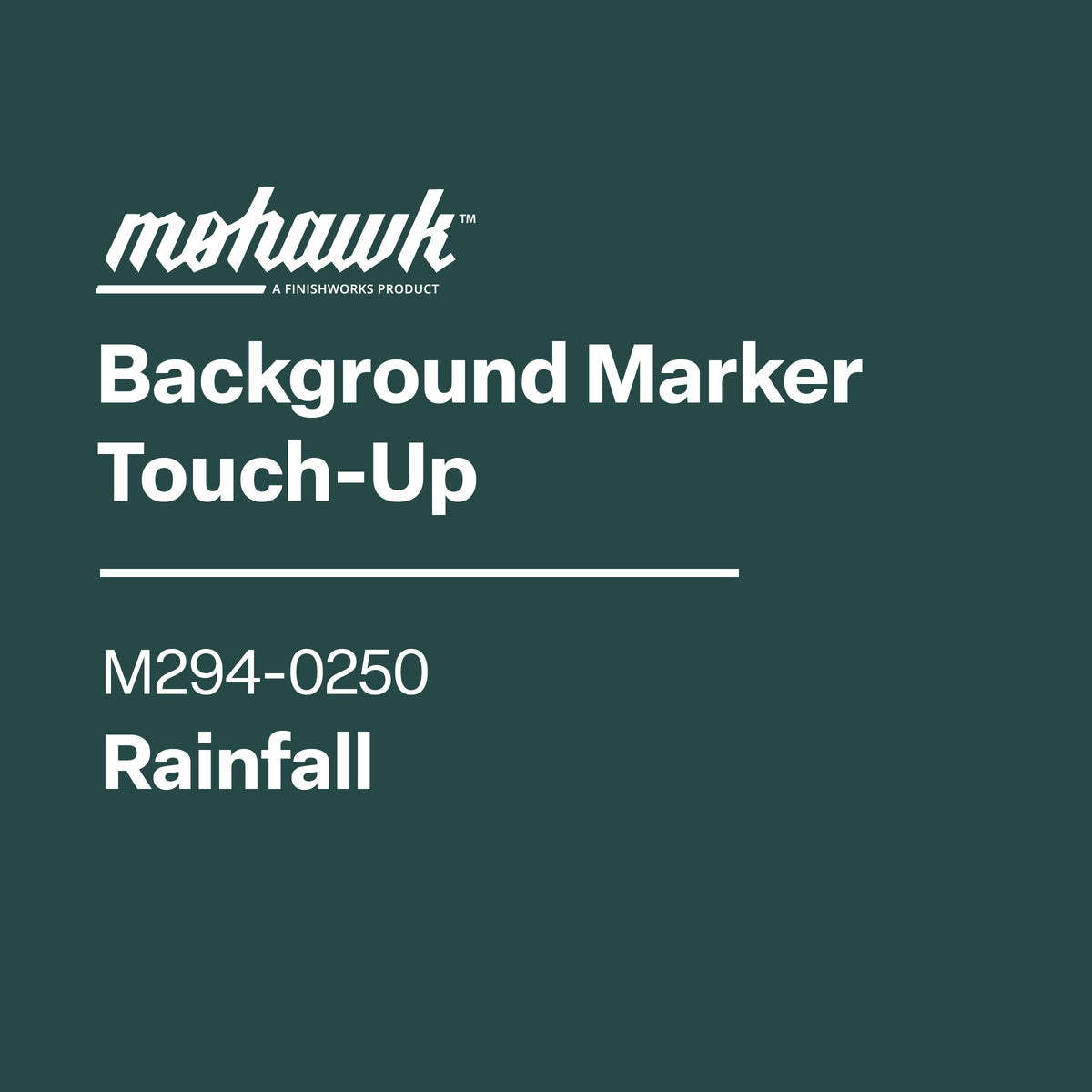 Mohawk Background Marker Touch-Up label with product details on a black background