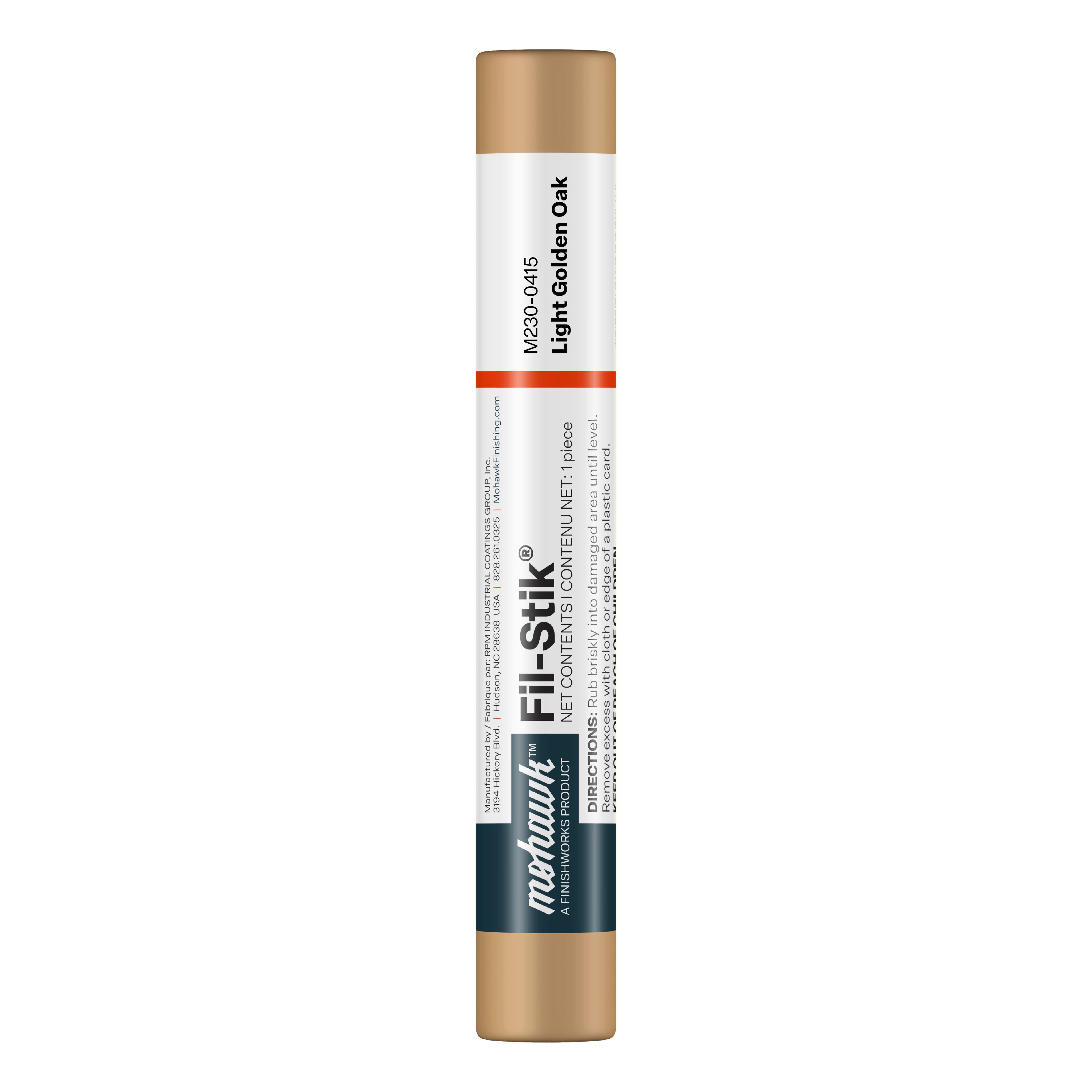 Mohawk Light Golden Oak Fil-Stik wax putty stick for wood repair