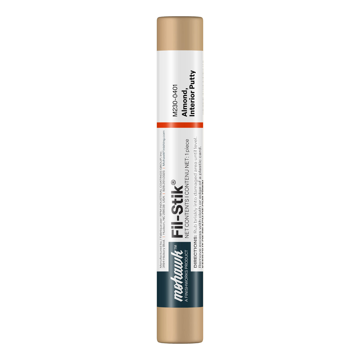 Mohawk Almond Interior Putty Fil-Stik wax putty stick for wood repair
