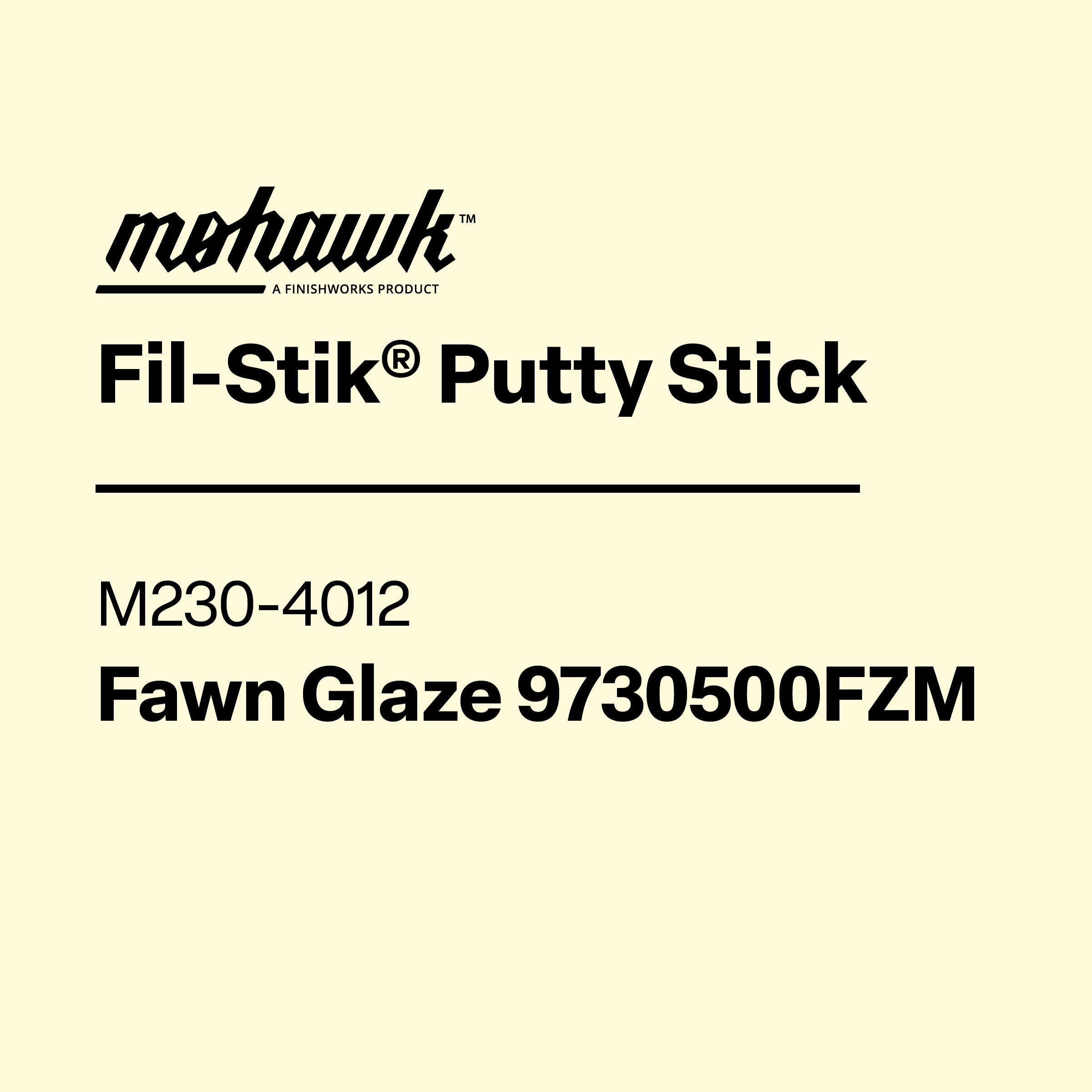 Mohawk M230-4012 Fawn Glaze furniture scratch and nick touch-up stick