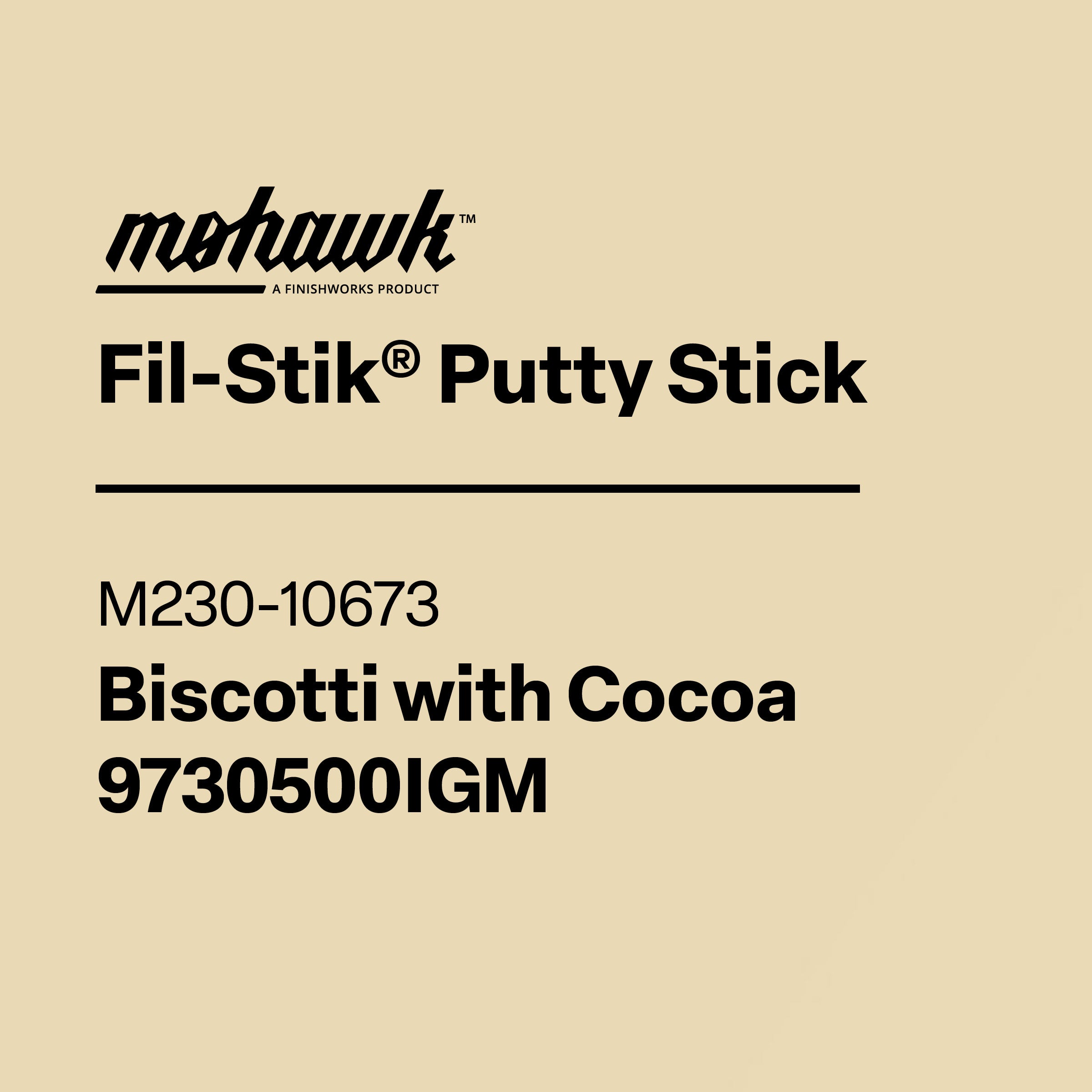 Mohawk M230-10673 Biscotti With Cocoa furniture scratch and nick touch-up stick