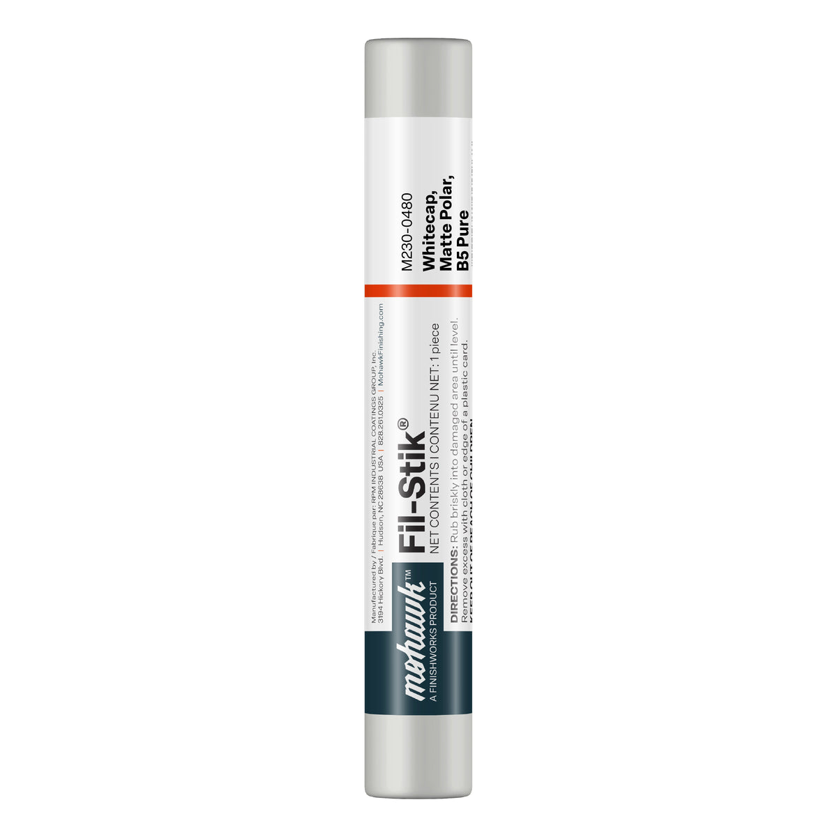Mohawk Whitecap Matte Polar B5 Pure Fil-Stik wax putty stick for wood repair
