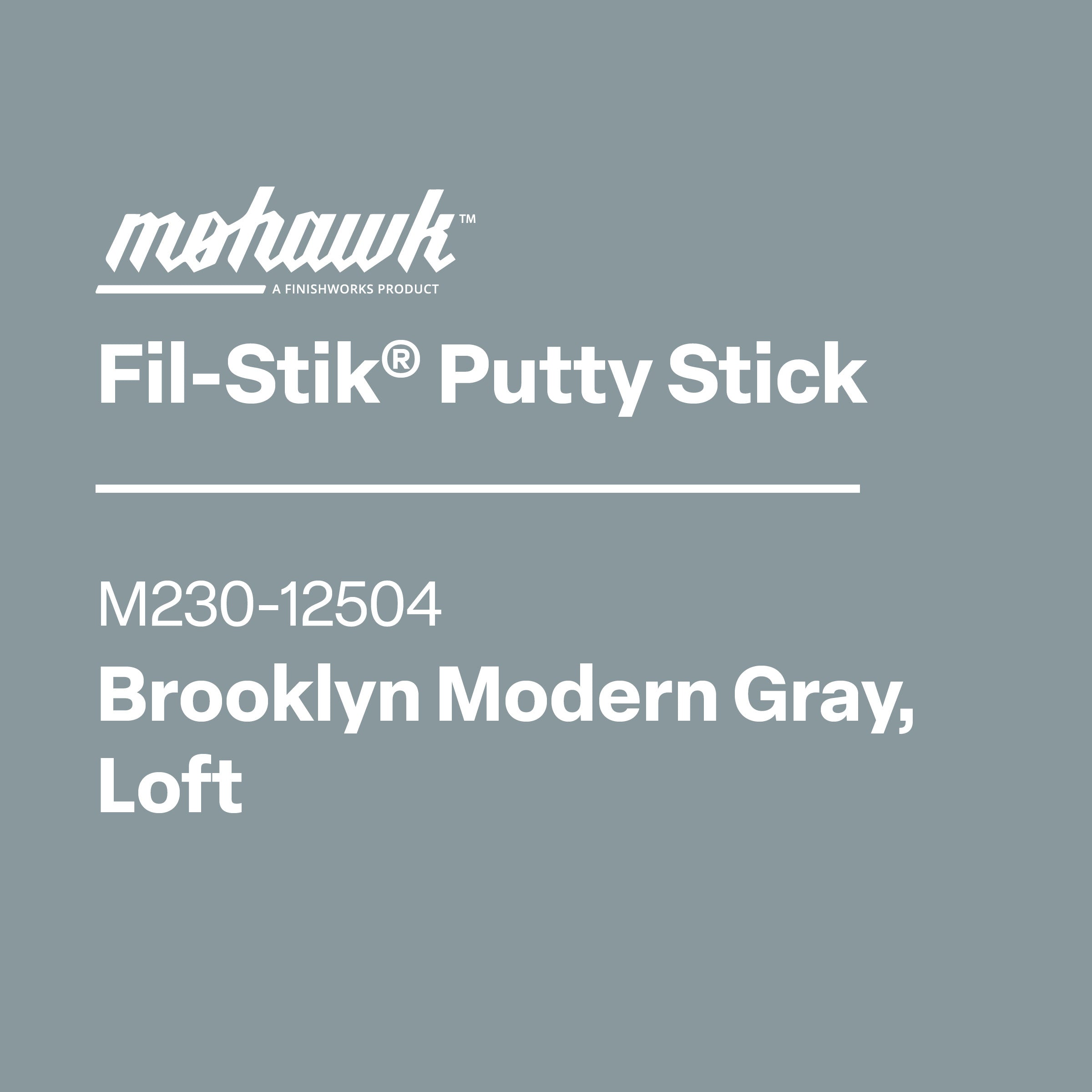 Mohawk M230-12504 Brooklyn Modern Gray furniture scratch and nick touch-up stick