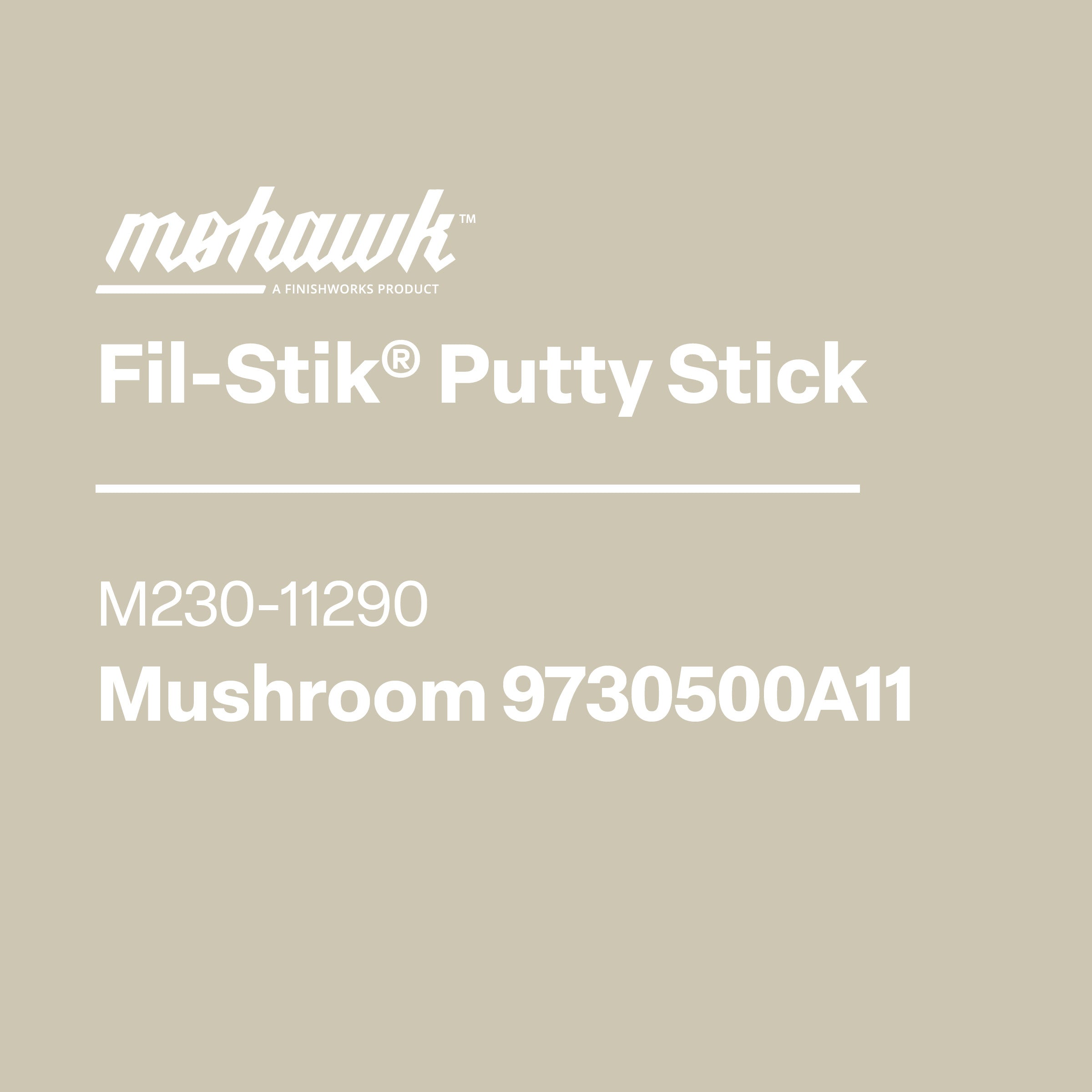 Mohawk M230-11290 Mushroom furniture scratch and nick touch-up stick