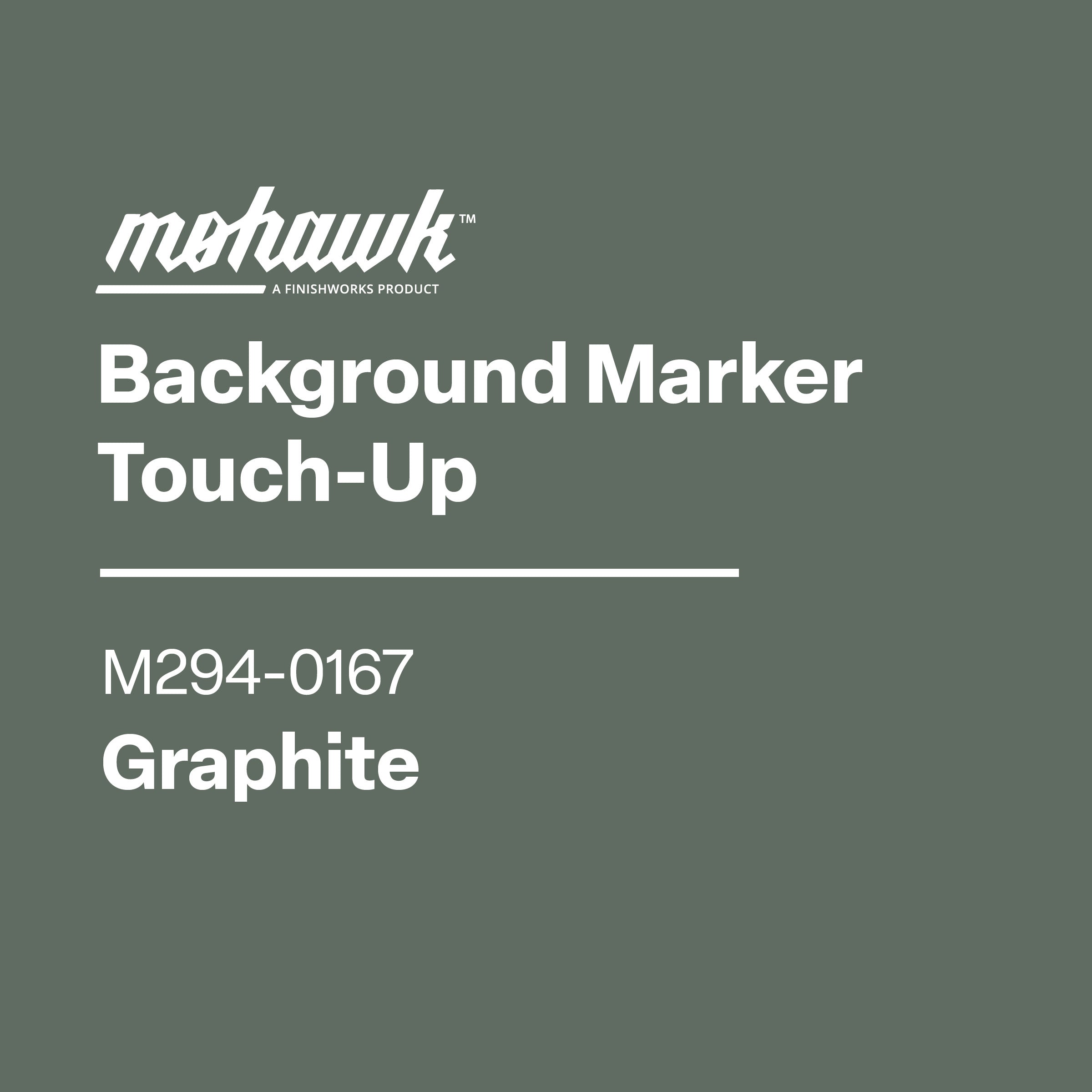 Mohawk Background Marker Touch-Up label with product code on a black background