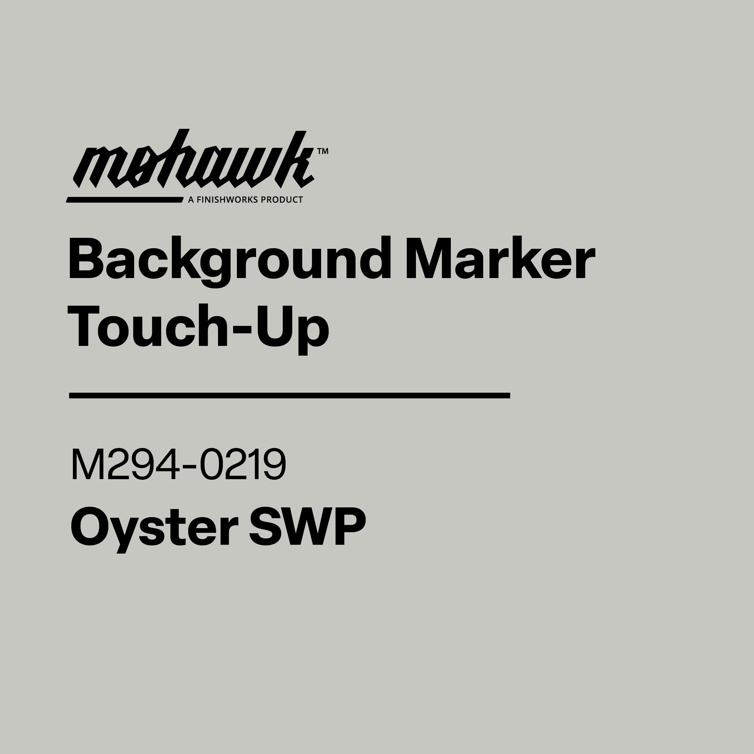 Mohawk Background Marker Touch-Up label for Repose Grey on a gray background